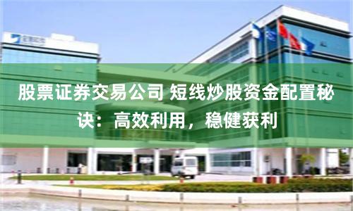 股票证券交易公司 短线炒股资金配置秘诀：高效利用，稳健获利