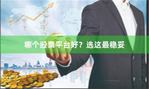 哪个股票平台好？选这最稳妥