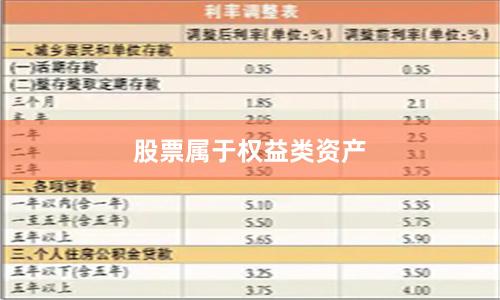 股票属于权益类资产